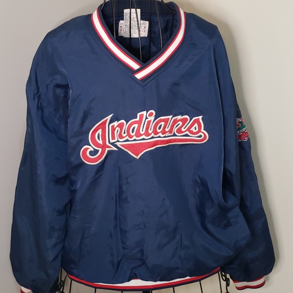 Navy Indians pullover